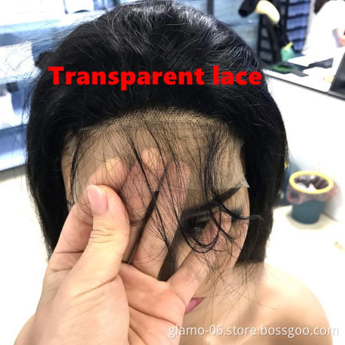 Closure Wigs Straight Deep Wave Raw Virgin Human Hair Bleach Knots Wigs Peruvian Water Wave 4*4 Lace Front Wigs For Black Women